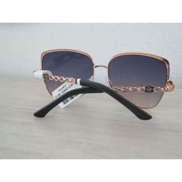 Jessica Simpson J6101 OXRGD Women's Brown/Gold Oversized Sunglasses - Picture 12 of 12